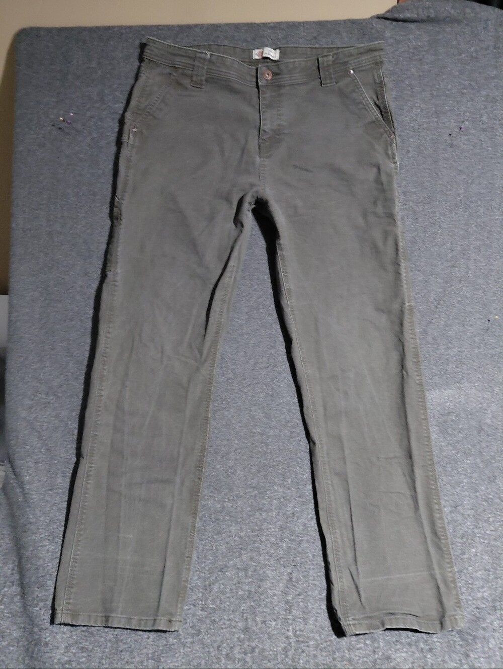 Dickies Crafted For Women Green Khaki Cargo Pants Sz 12R